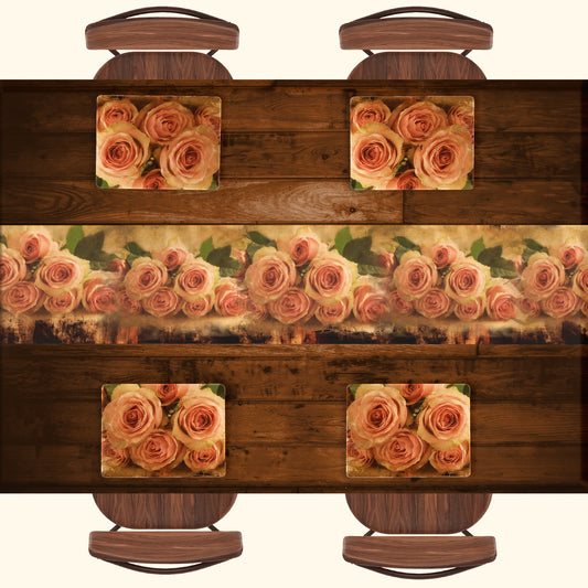 Vintage Roses Runner and Placemats Combo