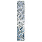 Water Painted Blue and Grey Leaves Table Runner By Mark van Vuuren