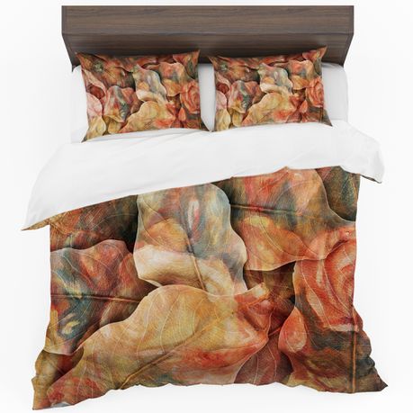 Watercolour Leaves Duvet Cover Set - By Mark van Vuuren