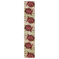 Water Painted Red Rose on Beige Table Runner By Mark van Vuuren