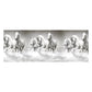 White Horses Decoupage Drum Cover