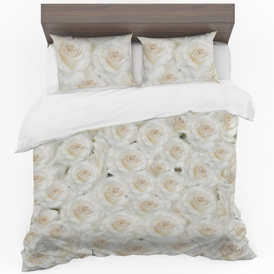 White Rose of Athens Duvet Cover Set