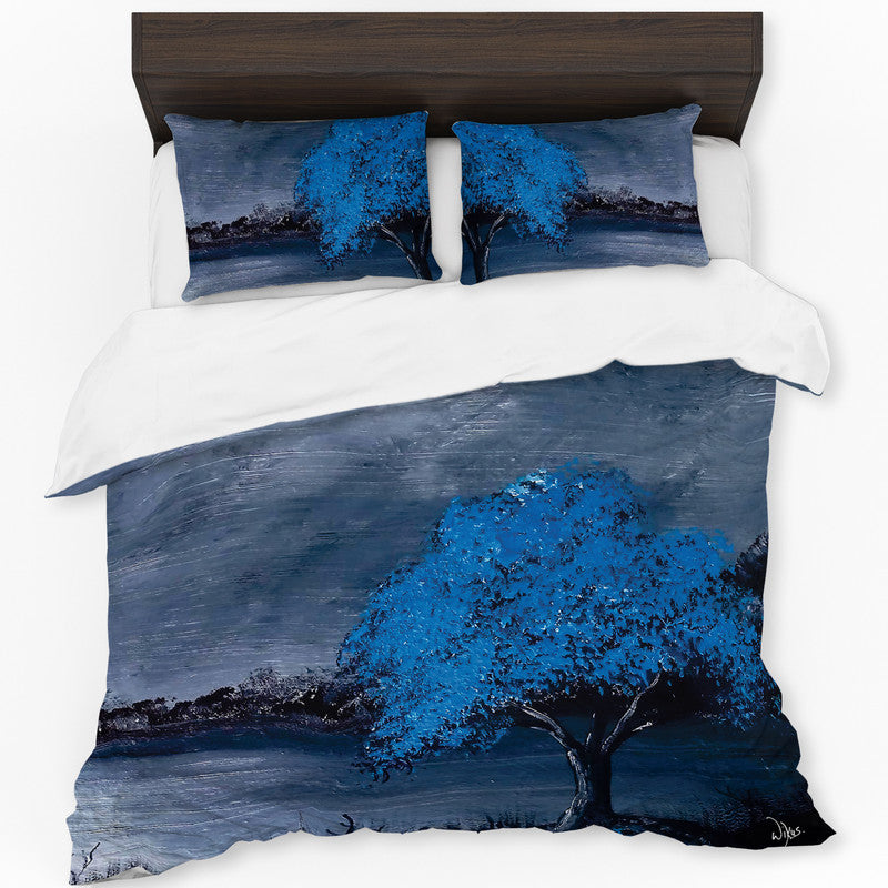 Blue Nightshade Tree By Wikus Hattingh Duvet Cover Set