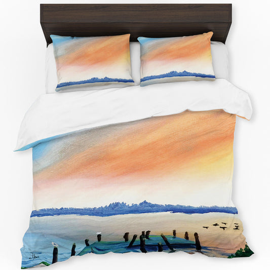 Pier Sunset By Wikus Hattingh Duvet Cover Set