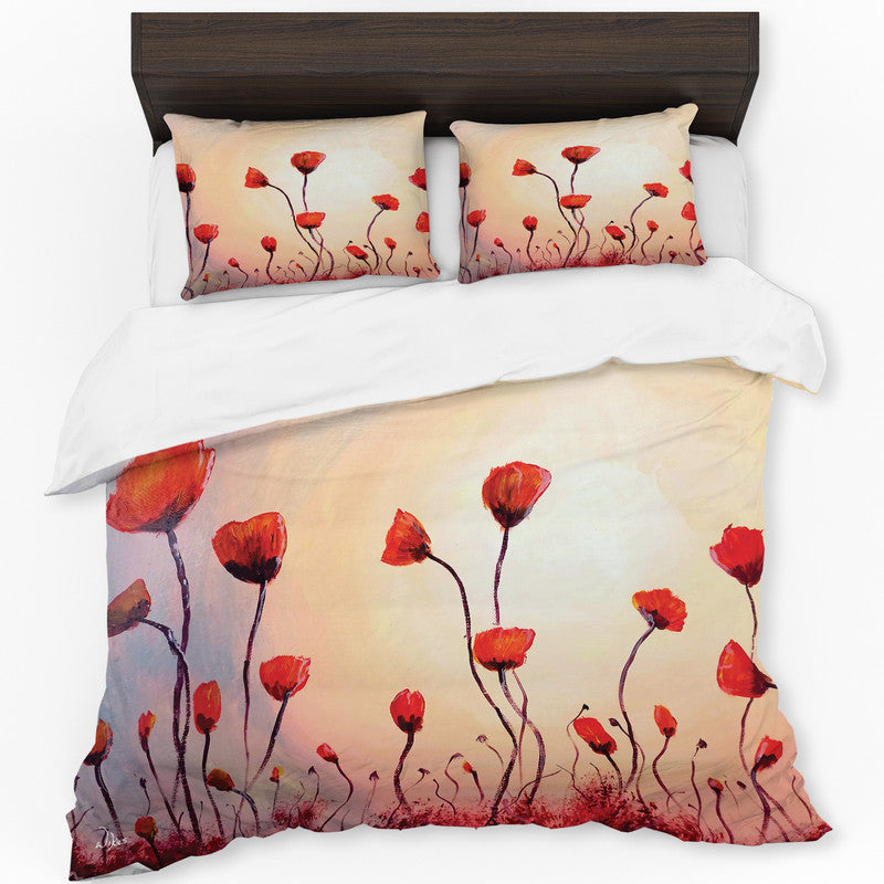 Red Poppies By Wikus Hattingh Duvet Cover Set
