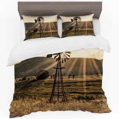 Windmill Sunset Duvet Cover Set - By Mark van Vuuren