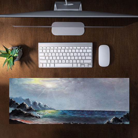 Windy Waves by Marthie Potgieter Large Desk Pad