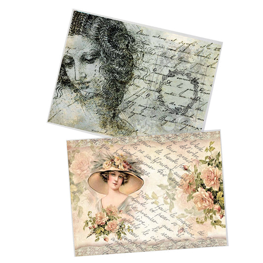 Wondering Ladies Decoupage 800mm x 600mm