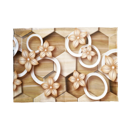 Wooden Hexagon Pattern Tea Towel