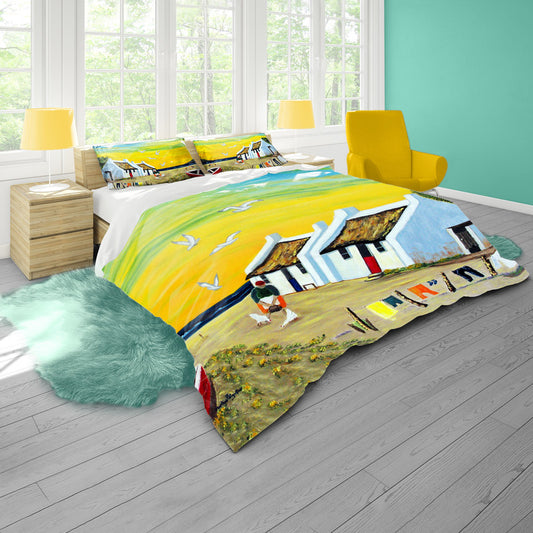 Yellow Sunset by Marthie Potgieter Duvet Cover Set