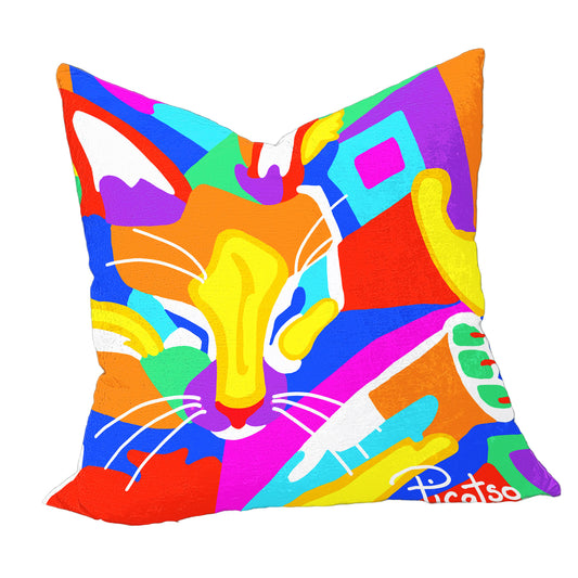 Colourful Dreamer Cat Luxury Scatter by Picatso
