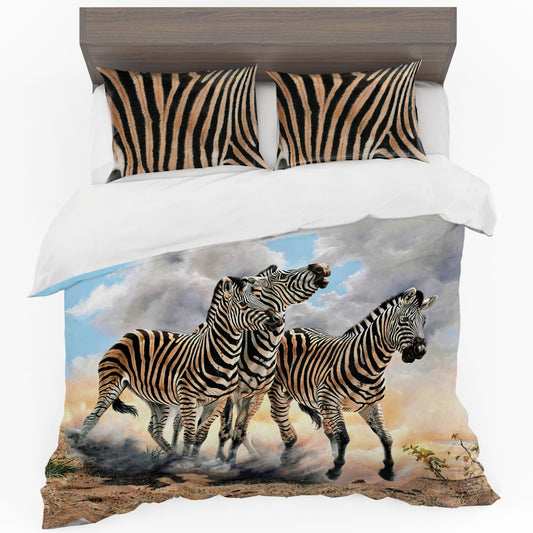 Zebra Duvet Cover Set by Delene Lambert