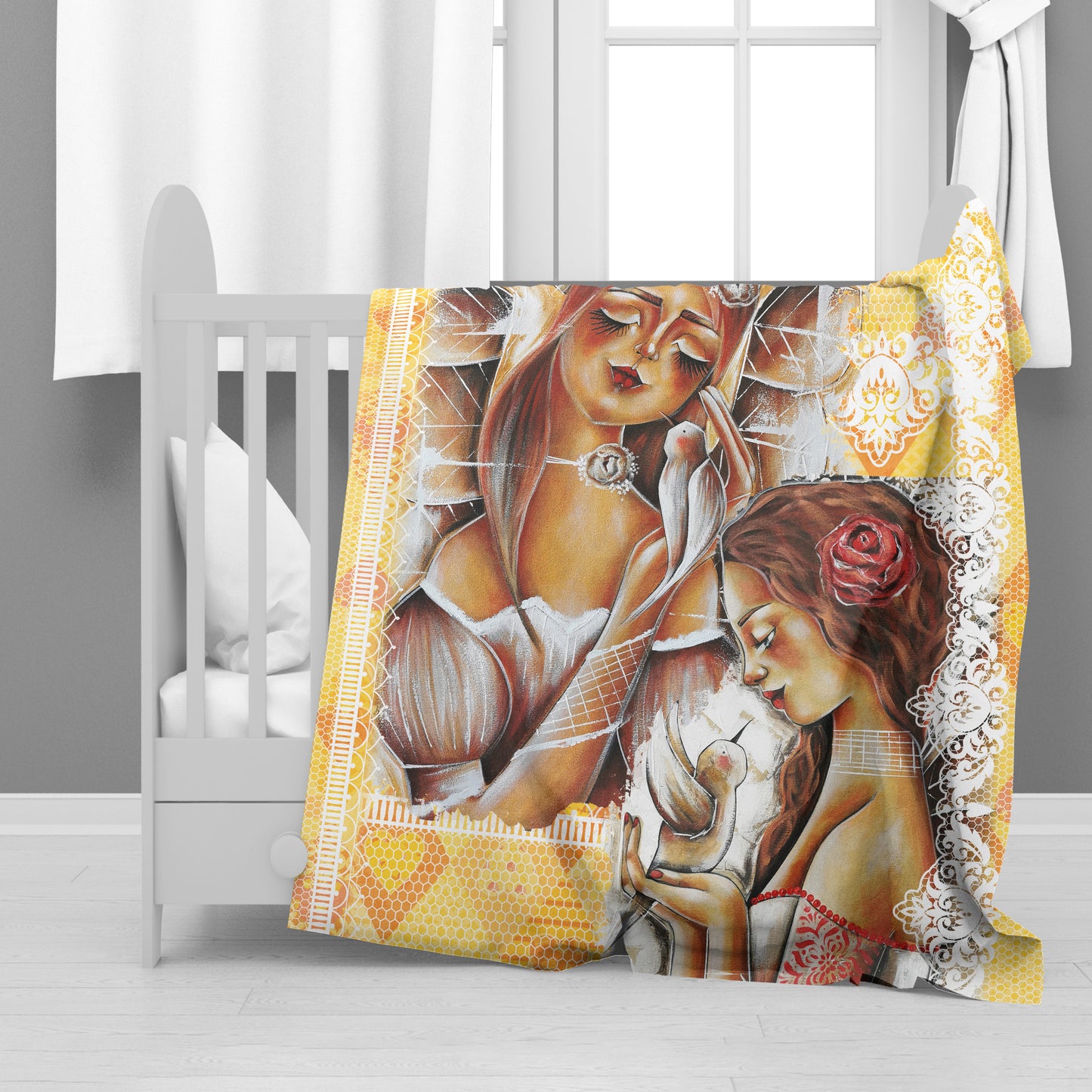Fairies and Birds Minky Blanket