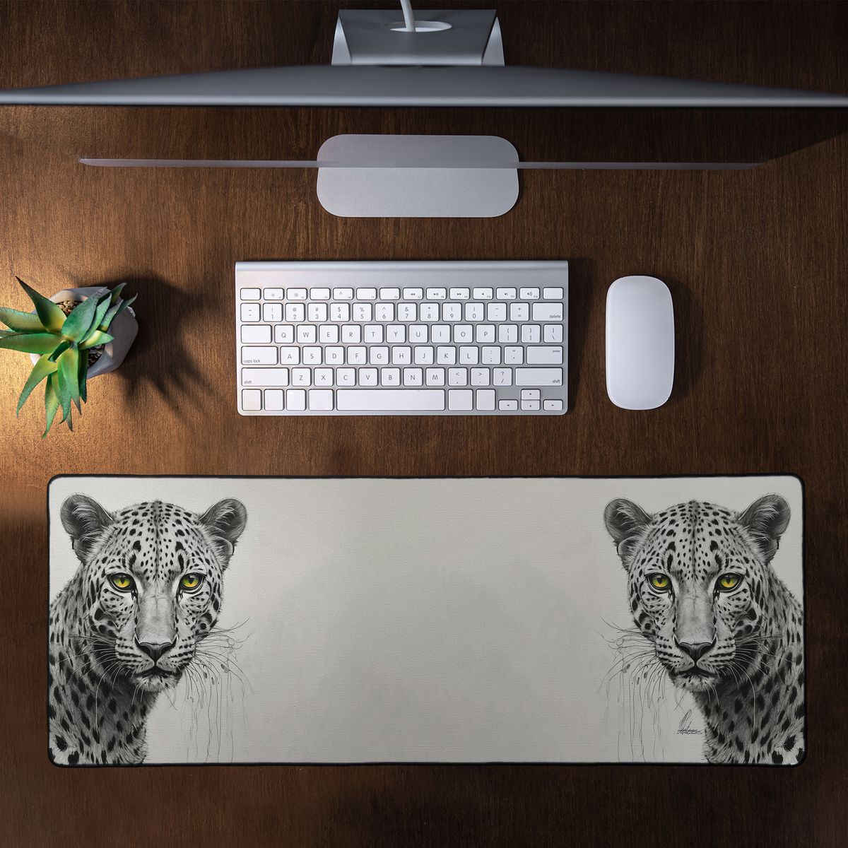 Leopard Eyes By Nathan Pieterse Large Desk Pad