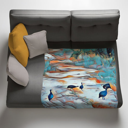 Guineas On The Road Light Weight Fleece Blanket By Jinge For Fifo