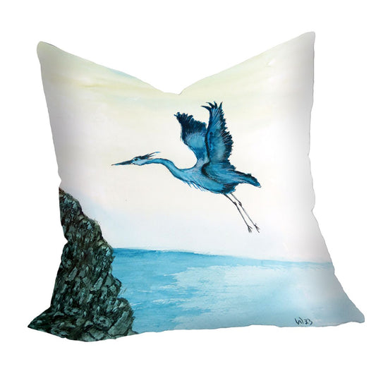 Flying Blue Heron Luxury Scatter By Wikus Hattingh