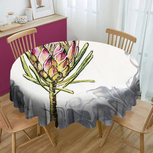 Protea By Cherylin Louw Round Tablecloth