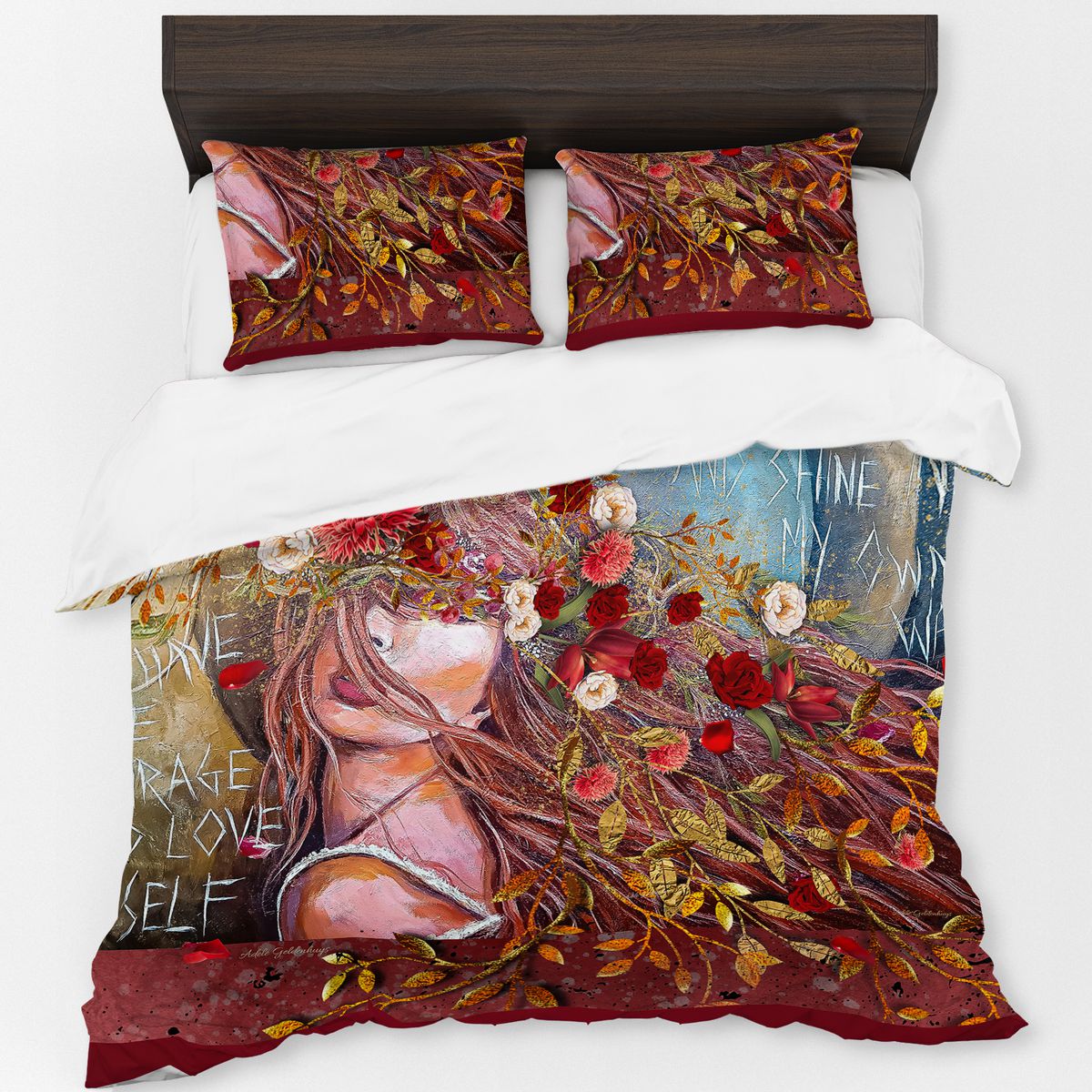 Courage in Red By Adele Geldenhuys Duvet Cover Set