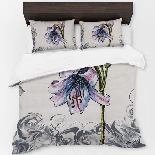 River Lily By Cherylin Louw Duvet Cover Set