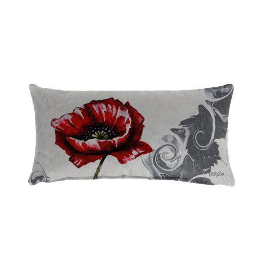 Poppy In Crashing Waves By Cherylin Louw Oblong Luxury Scatter
