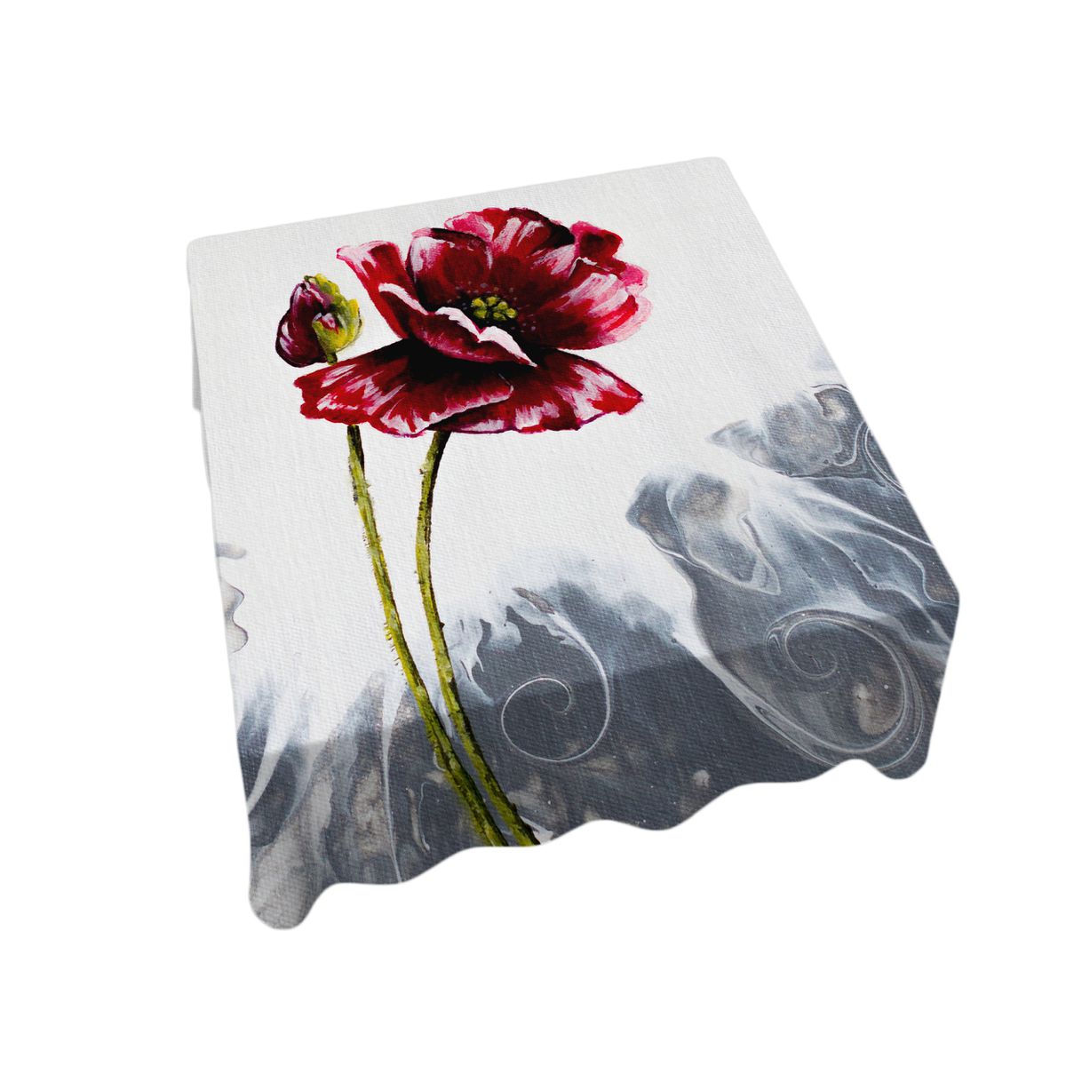 Poppie Bud By Cherylin Louw Square Tablecloth