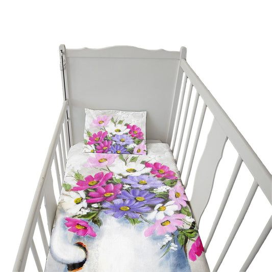 Watering Can With Flowers By Stella Bruwer Cot Duvet Set
