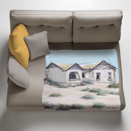 Home in a Lost Town Light Weight Fleece Blanket By Stella Bruwer