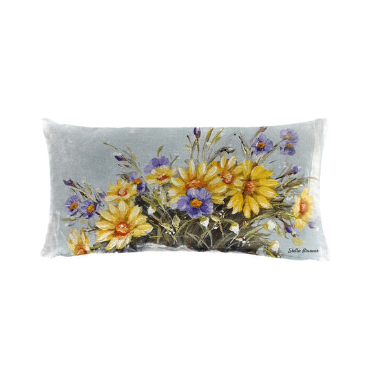 Yellow Daisy Bunch By Stella Bruwer Oblong Luxury Scatter