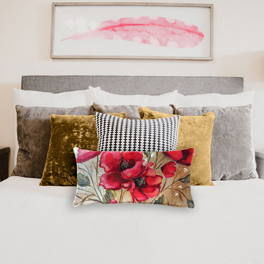Poppies By Adele Geldenhuys Oblong Luxury Scatter