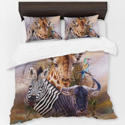 The Plains Giraffe By Delene Lambert Duvet Cover Set