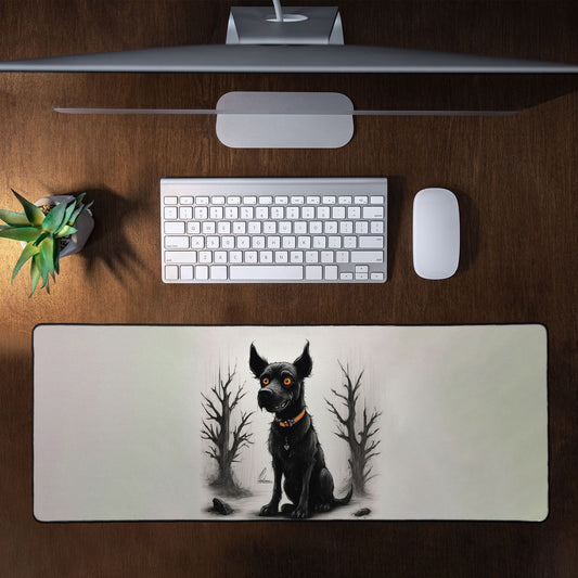 Happy The Dog By Nathan Pieterse Large Desk Pad