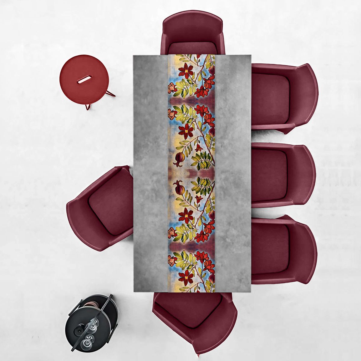 Pomegranates By Jinge for Fifo Table Runner