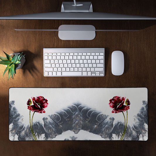 Red Poppies By Cherylin Louw Large Desk Pad