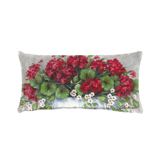 Geraniums By Stella Bruwer Oblong Luxury Scatter