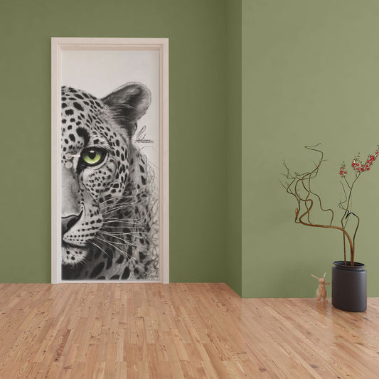 Decoupage - Leopard Unravelling By Nathan Pieterse Door