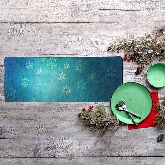 Colourful Snow Flakes Christmas Large Desk Pad