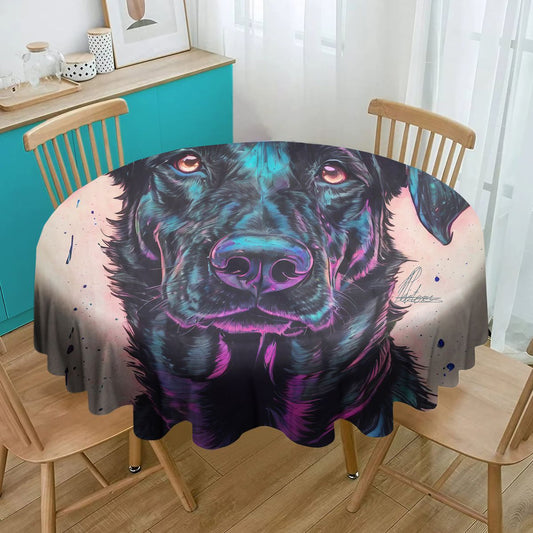 Galaxy Dog By Nathan Pieterse Round Tablecloth