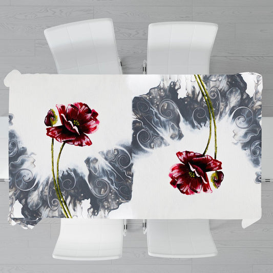 Poppies By Cherylin Louw Rectangle Tablecloth