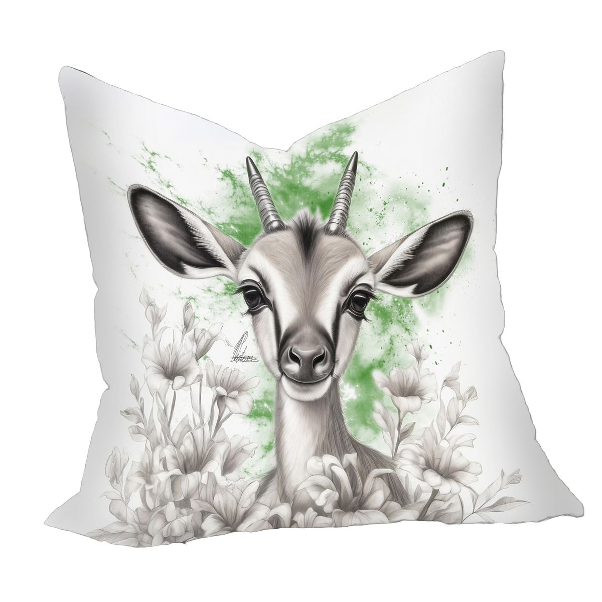 Green Baby Springbok Luxury Scatter By Nathan Pieterse