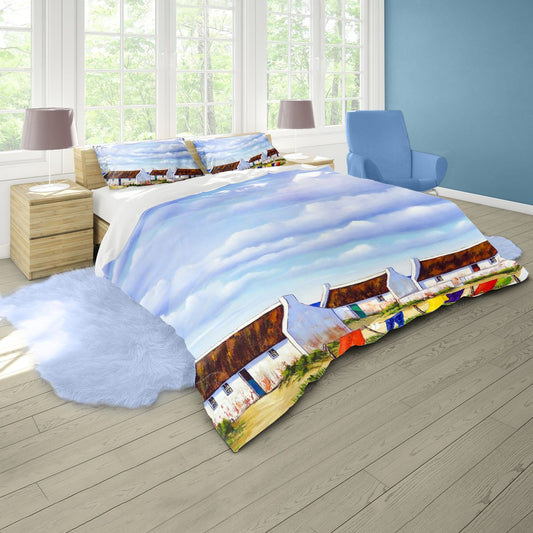 Laundry On the Beach By Marthie Potgieter Duvet Cover Set