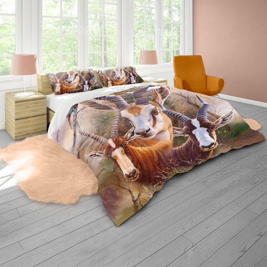 The Plains Springbok By Delene Lambert Duvet Cover Set