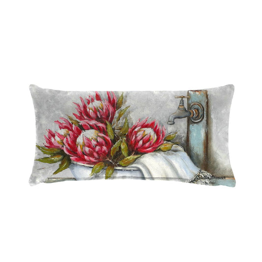 Blue Tap Protea By Stella Bruwer Oblong Luxury Scatter