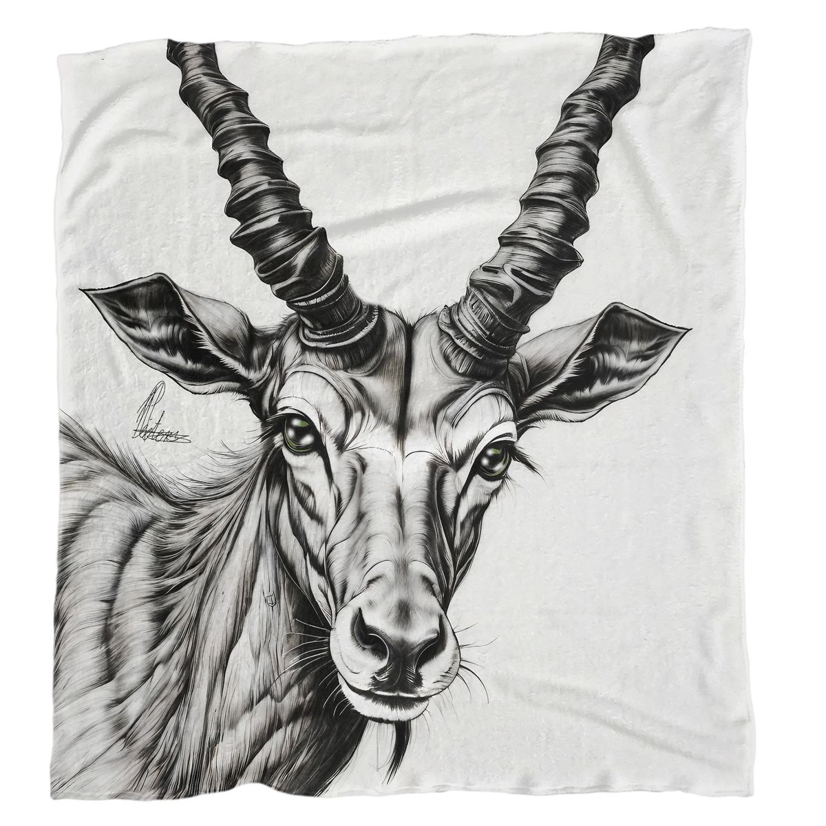 Kudu Light Weight Fleece Blanket By Nathan Pieterse