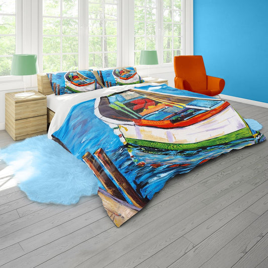 One Boat By Yolande Smith Duvet Cover Set