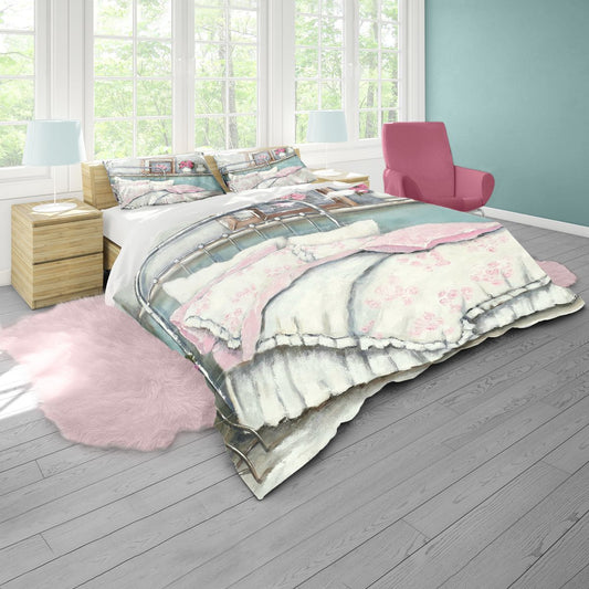 Pink Bed By Stella Bruwer Duvet Cover Set