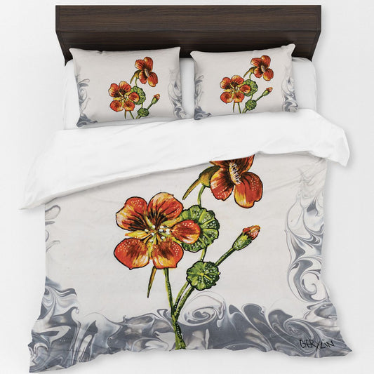 Nasturtium By Cherylin Louw Duvet Cover Set