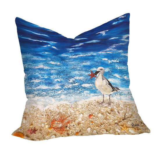 Beach and Seagull Luxury Scatter By Yolande Smith