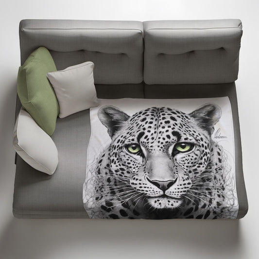Unravelling Leopard Light Weight Fleece Blanket By Nathan Pieterse