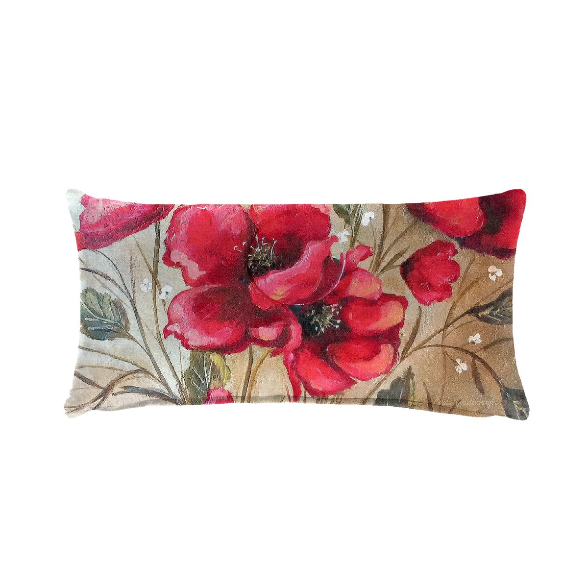 Poppies By Adele Geldenhuys Oblong Luxury Scatter
