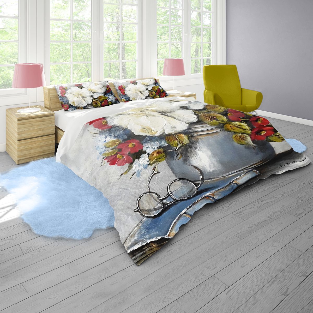 Reading Time By Stella Bruwer Duvet Cover Set
